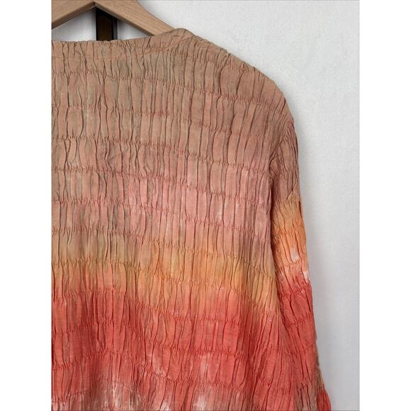 NEW Chico's Adamma Open Front Jacket Women's XL Ruched Sunset Ombre Soft Stretch - Picture 7 of 13